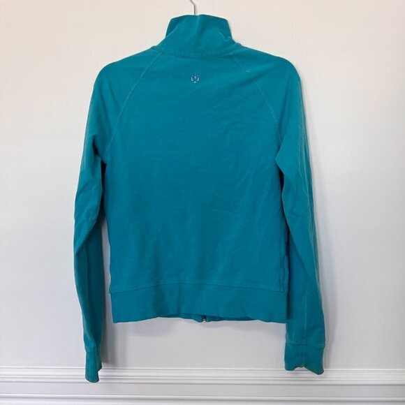 Lululemon "Vintage" Zip Up Jacket Sz 8 M Blue - Picture 7 of 12